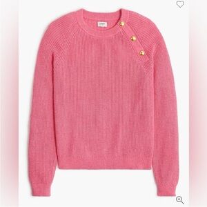 NWT J. Crew Button Raglan Crewneck Sweater